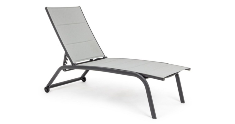 Шезлонг CLEOPAS HIGH CHARCOAL ZH11 SUNBED W-WHE