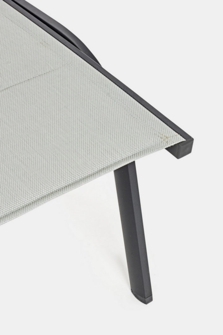 Шезлонг CLEOPAS HIGH CHARCOAL ZH11 SUNBED W-WHE
