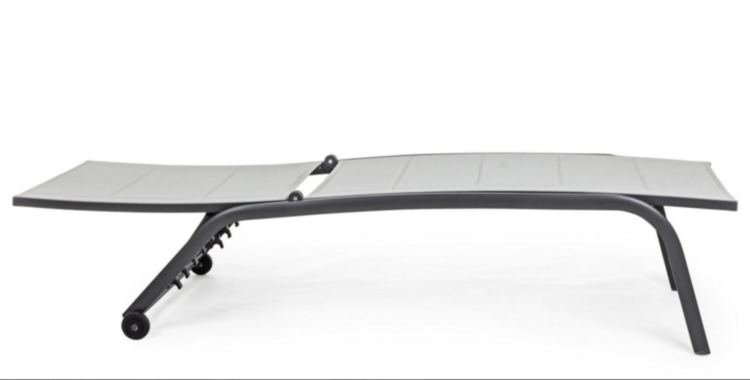 Шезлонг CLEOPAS HIGH CHARCOAL ZH11 SUNBED W-WHE